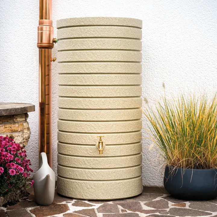 Braun Regentonne Aversa 270 Liter beige sandstein