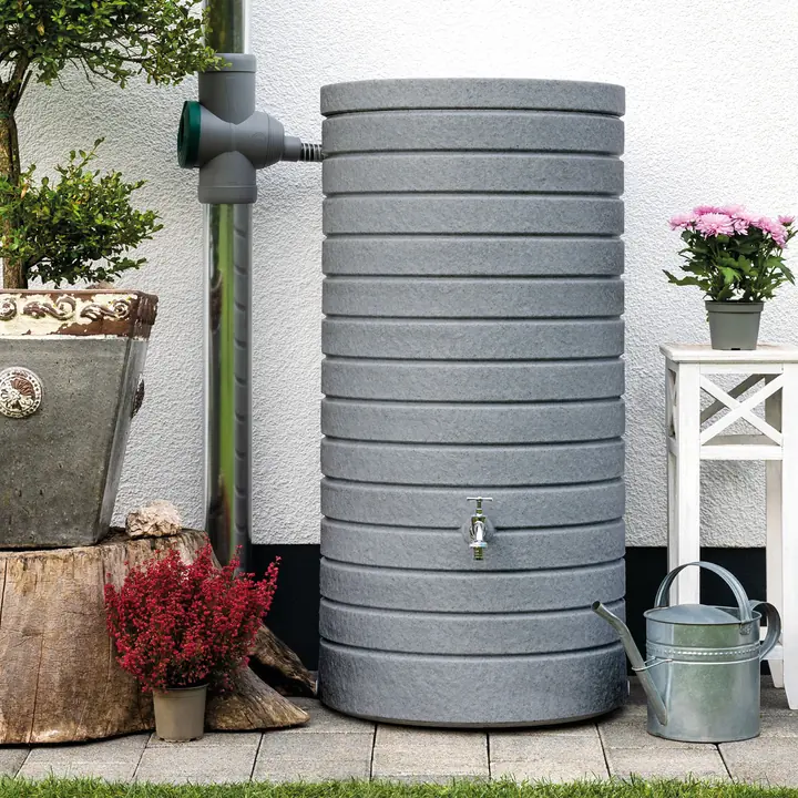 Braun Regentonne Aversa 270 Liter grau granit