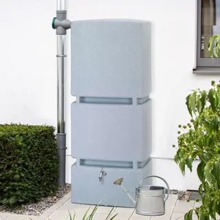 Braun Regentonne eckig Jumbo 800 liter grau