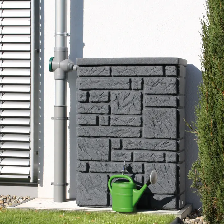 Regentonne 300 l eckig MAURANO anthrazit von Prosperplast