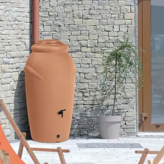Regentonne Amphore BOLOGNA 210 Liter terracotta inkl. Hahn von Prosperplast