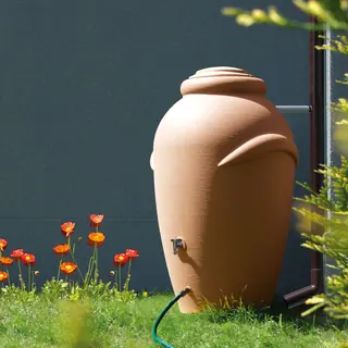 Regentonne Amphore BOLOGNA 360 L terracotta inkl. Hahn von Prosperplast
