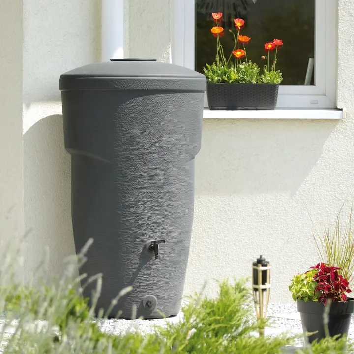 Regentonne anthrazit ARENA 270 Liter inkl. Hahn von Prosperplast