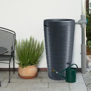 Regentonne anthrazit TREVISO 240 Liter inkl. Hahn von Prosperplast