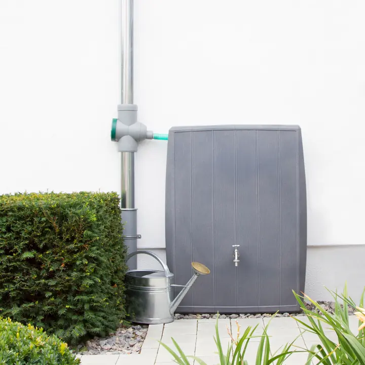 Regentonne eckig CONCRETE 200 liter grau von Prosperplast