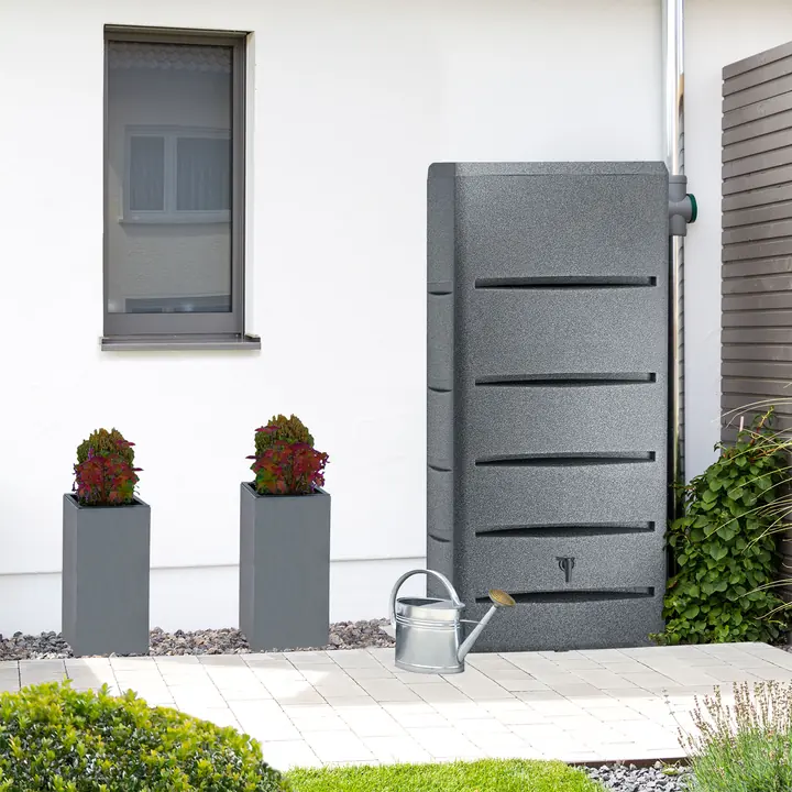 Regentonne eckig POSEIDON 720 L grau von Prosperplast