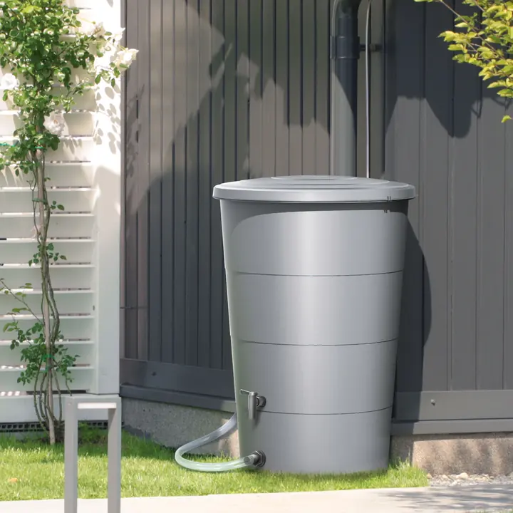 Regentonne grau FLORENZ 160 Liter inkl. Hahn von Prosperplast