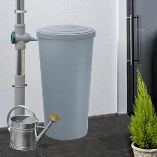 Regentonne grau FLORENZ 200 Liter inkl. Hahn von Prosperplast