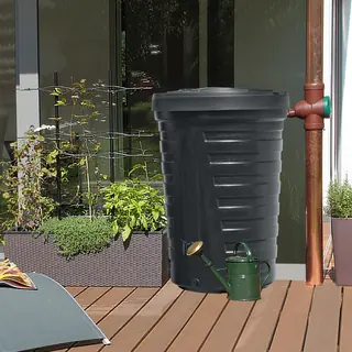 Regentonne schwarz COMO 210 Liter inkl. Hahn von Prosperplast