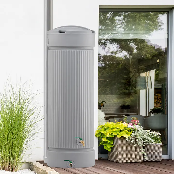 Regentonne Regensäule ATHEN grau 500 liter von Speidel